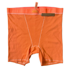 SKIMS Vibrant Orange Cotton Ribbed Boxer Briefs Size L Loungewear Casual